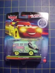 DISNEY PIXAR CARS FILLMORE WITH HEADSET GLOW RACERS SERIES! NIP GLOW IN THE DARK