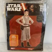 STAR WARS REY CHILD SIZE MEDIUM 8-10 Cosplay Halloween Jumpsuit Arm Warmers Bag