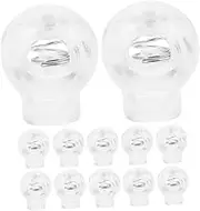 COHEALI 25Pcs Transparent Spring Cord Locks for Drawstrings Shoelace Locks Durable Fasteners for Lanyards Clothing Bags and Outdoor Gear