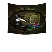 Scary Dark Art The Alchemist’s Revenge Plague Mask Tapestry