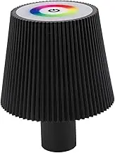 LED Bottle Lamp, Stepless Dimming USB Rechargeable Touch Control LED Wine Bottle Lamp for Dining Table (Black)