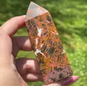 Natural Red Pink and Orange Realgar Tower - Rare Natural Crystal