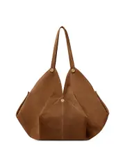 Versace Protea Suede Large Shoulder Bag