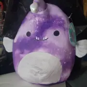 Squishmallows 12" Purple Anglerfish Fish Plush Toy Easton - New with Tag