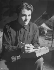 American actor war hero Audie Murphy writes a letter home a s- 1951 Old Photo