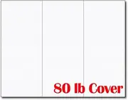 [Desktop Publishing Supplies] 3up 80lb White Linen Textured Card Stock Menu Cards / Connection Cards / Rack Cards - 25 Sheets / 75 Pieces