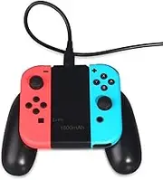 OSTENT 1800mAh Rechargeable Charging Grip Dock with Indicator Light for Nintendo Switch Joy-Con
