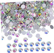 FRCOLOR 1440Pcs Flatback Round Glass Rhinestones Versatile DIY Craft Gems for Clothing Shoes Nail Art Decoration Easy Application for Hobbyists Professionals