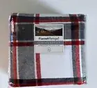 Flannel From Portugal Red Plaid Flannel Sheet Set 4 Pcs Queen Cotton Portuguese