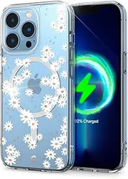 SPIGEN Cyrill Cecile Mag Case Designed for Apple iPhone 13 Pro (2021)[6.1-inch] Hard Cover - White Daisy