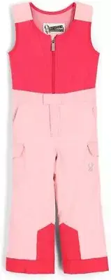 NEW $139 Spyder Bitsy Sparkle Pant Little Girls Size 7 pink SKI WINTER PANTS BIB