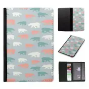 PASSPORT ITINERARY ORGANIZER|CUTE WINTER POLAR BEAR PATTERN #1