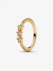 *BRAND NEW* Pandora 14K Yellow Gold Plated w/ CZ Celestial Stars Ring 162333C01