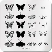 Square Pattern Nail Stamping Plates Stencil Stainless Steel Tools Nail Art Stamp Design Template zhengpingpai