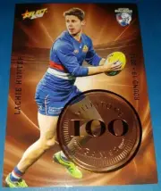 2019 AFL SELECT MILESTONE 100 GAMES WESTERN BULLDOGS LACHIE HUNTER MG82