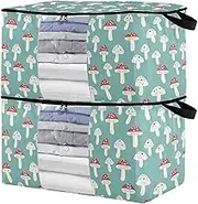 sanluoli 90L 2 Pack Underbed Shoe Organizer with Reinforced Handles, clear window Closet Organizer Storage Box