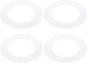 uxcell 3.2" ID 4.9" OD Plastic Trim Ring, 4 Pcs Ceiling Light Goof Rings Matte Circular Light Cover Lighting Fixture for Ceiling Wall Recessed Can Downlights, Translucent Matte White