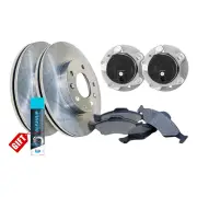 Rear Wheel Bearing Hub Assembly + Brake Rotor Pad Kit for Mazda CX-7 ER 2.5L