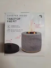Sharper Image MFP01004 Round Multi-Fuel Fire Pit, Concrete New FREE SHIPPING!