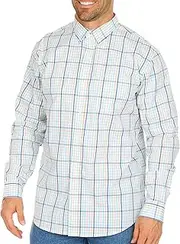 [IZOD] Mens Multi Colored Checkered Button Down Long Sleeve Shirt 39 (US 8)