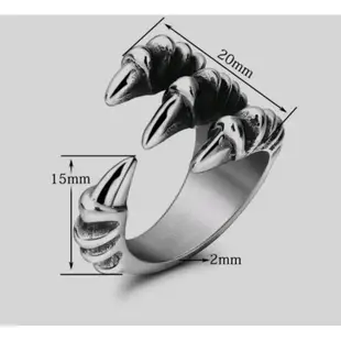 龍爪戒指男士戒指龍爪戒指美學戒指當代哥特式骷髏戒指