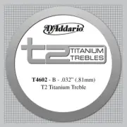 D'Addario T2 Titanium Treble Classical Guitar Single String, Hard Tension, Secon