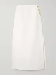 [Le Kasha] Le Kasha - Haifal Linen Midi Skirt - White - x small x small White
