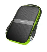 1TB Silicon Power Armor A60 Shockproof Portable Hard Drive -USB3.0 -Black/Green