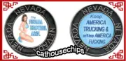 Nevada Brothel Association Collectors Silver Coin Cathouse Whore House