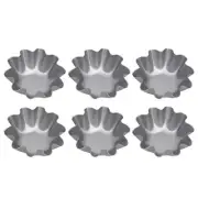 6 Pcs Brioche Tin Mini Molder Tins Egg Tart Cheese Cake Molds Pie Baking