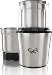 Quest 34170 Electric Wet and Dry Grinder/One Touch Operation/Coffee, Spices, Nuts, Fruit, Vegetables, Sauces, Salsa, Dips / 80g Capacity / 2 x Interchangeable Stainless Steel Blades