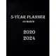 5-Year Planner 60-Month 2020 2024: 5 year monthly planner 8.5 x 11 to plan your short to long term goal, organizer .