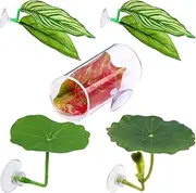Betta Fish Hammocks - Betta Fish Tank Accessories | Portable Decorative Aquarium Leaf Habitat | Set of 5 Aquarium Decoration Habitat for Spawning Resting, Guppy Sleeping Bed, Grounds