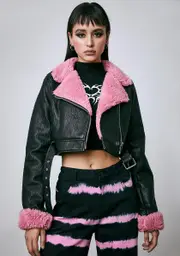[Current Mood] Sweetly Mistaken Crop Moto Jacket