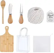 Baby Shower Prizes for Game Winners, Game Stuffers Wooden Spoon Party Favors, Fork Bulk Small Eucalyptus Bag Serving Utensils with Thank You Tag for Guests
