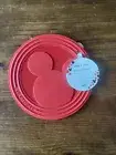LE CREUSET DISNEY RED ROUND SILICONE MICKEY MOUSE TRIVET 7.75” DISCONTINUED HTF