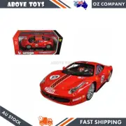 Bburago 1:24 Ferrari Racing 458 Challenge #5 Diecast Model Car Red For Baby 3y+