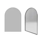 Forme Brushed Stainless Steel Arched Mirror