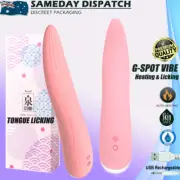 RENDS Vibrator Dildo Tongue Auto Heating G-Spot Clitoris Massager Adult Sex Toy