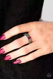 Paparazzi Ring- Runway Edge- Pink Rhinestone