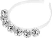 [GLSTOY] Mirror Ball Headband Party Hair Decor Disco Ball Headband for Women Cosplay Accessory
