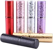 Neuvikter 5ml Perfume Bottle Mini Metal Sprayer Refillable Aluminum Perfume Atomizer Travel Size with Multiple Colors (6 colors-10ml)
