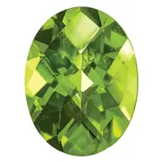 Gemstone Peridot Aa Quality 6X4mm Oval Checkerboard