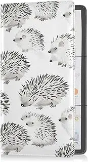 Pu Leather Car Registration & Insurance Card Holder Men Women Auto Truck Comparment Accessories Case for any Car, Truck, Motorcycle, Trailer or Boat Chic Hedgehog