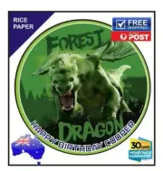 Pete's Dragon Edible Rice Paper Image Cake Birthday Party Topper round 19cm