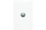 Clipsal Saturn 1 Gang Switch with LED Pure White | 4061PBL-PW