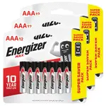 【ENERGIZER 勁量】3倍電量MAX鹼性4號AAA電池36入(1.5V長效鹼性電池LR03)