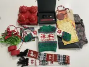 Makers Mark Ambassador Christmas Gift Lot - scarf sweater bags wax ice balls