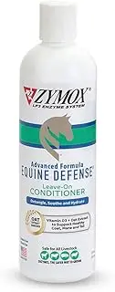 Zymox Equine Defense Advanced Formula Leave-On Conditioner, 12oz. – Horse Coat Care: Detangles, Soothes, & Moisturizes Skin, Mane & Tail