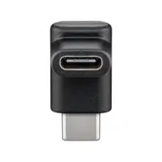 Goobay USB-C to USB-C Adapter 90 degree plug for USB-C cables - Black